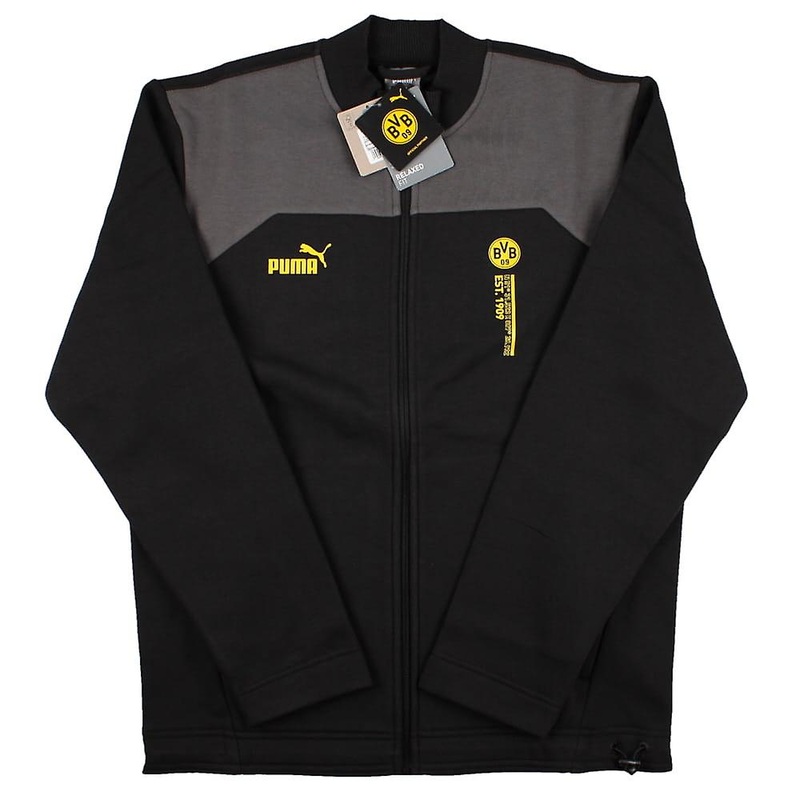 2023-2024 Borussia Dortmund FtblCulture Track Jacket (Black)