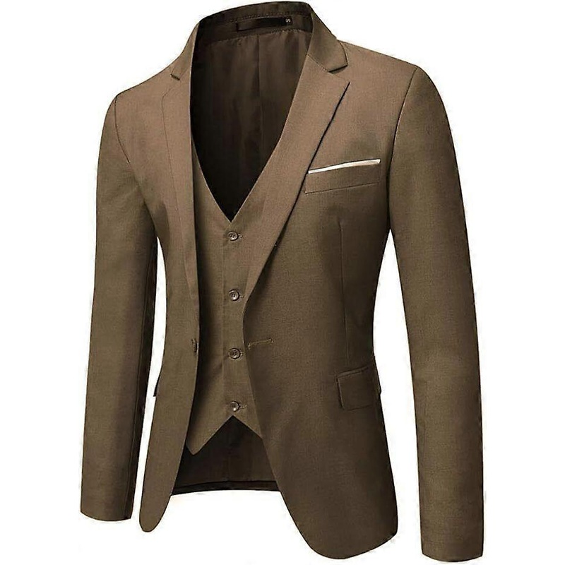 3Pcs Elegant Formalwear Coat Pant Vest For Mens