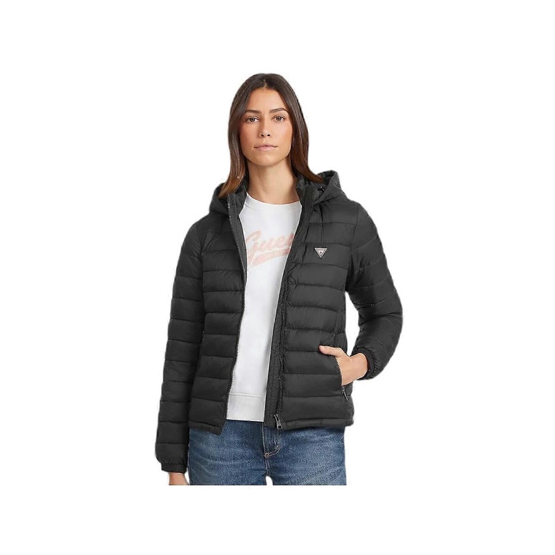 Women’s Guess Mini Triangle Down Jacket Black