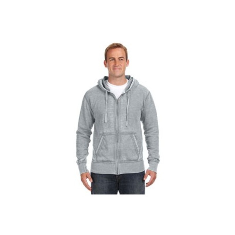 J America JA8916 Adult Vintage Zen Full-Zip Fleece Hooded Sweatshirt | J. America JA8916