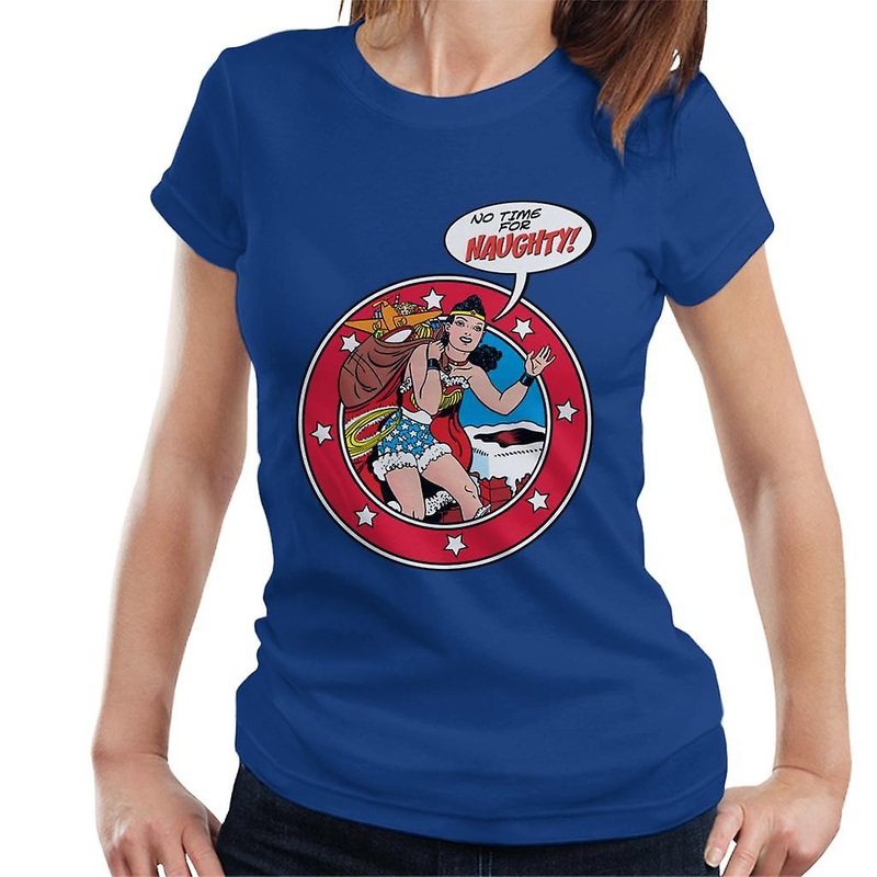 Wonder Woman Christmas No Time For Naughty Women’s T-Shirt