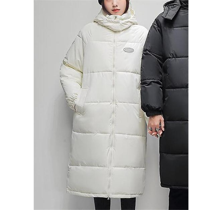 2022 New Arrival Winter Long Down Jacket Hooded Warm Jacket Fashion Thickened Loose Cotton Coat Couples For Men And Women