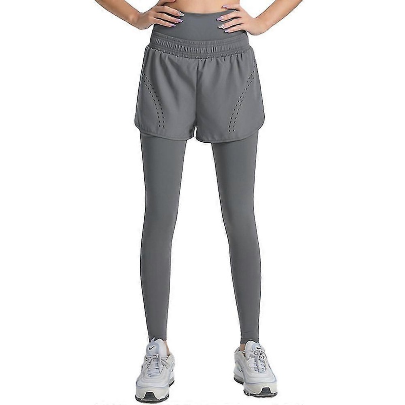 Women’s Leggings Fake Two-piece Poet Yoga Pants High-waist Elastic Hip-lifting Leggings With Poets Yoga Clothes