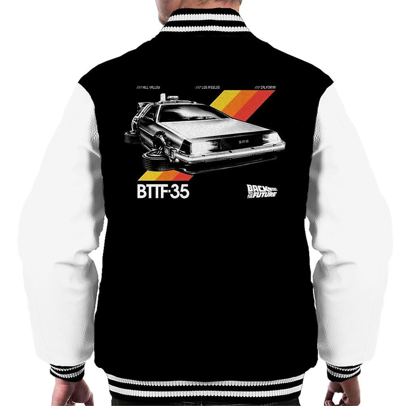 Back to the Future 35th Anniversary Delorean Men’s Varsity Jacket