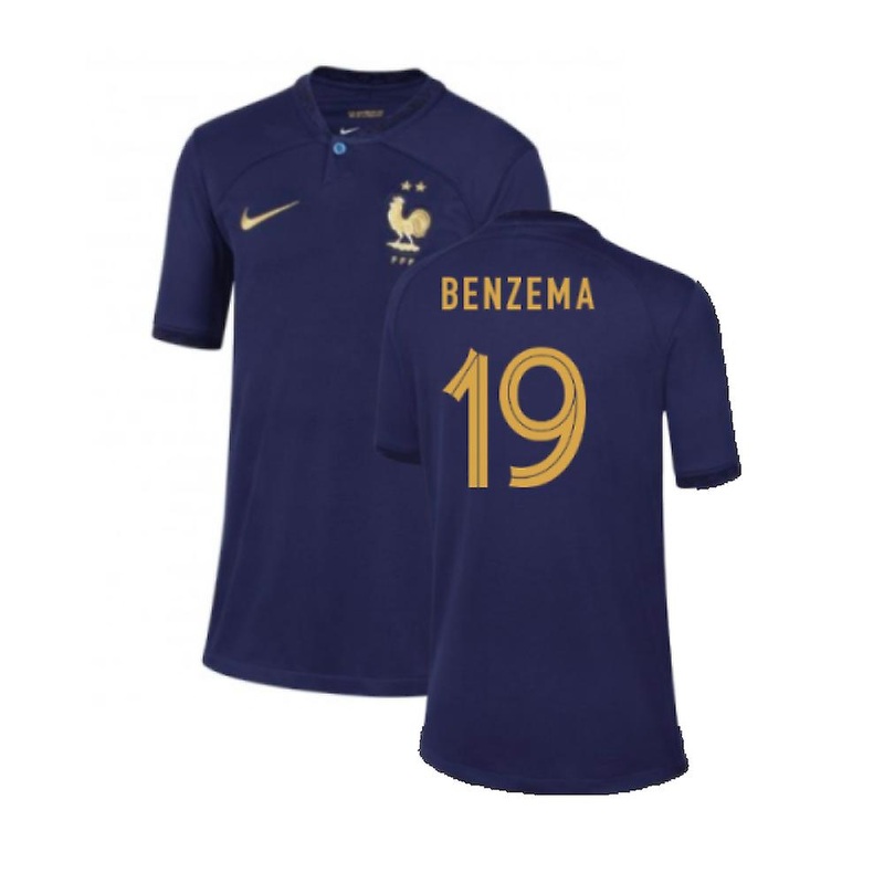 2022-2023 France Home Shirt – Kids (Benzema 19)