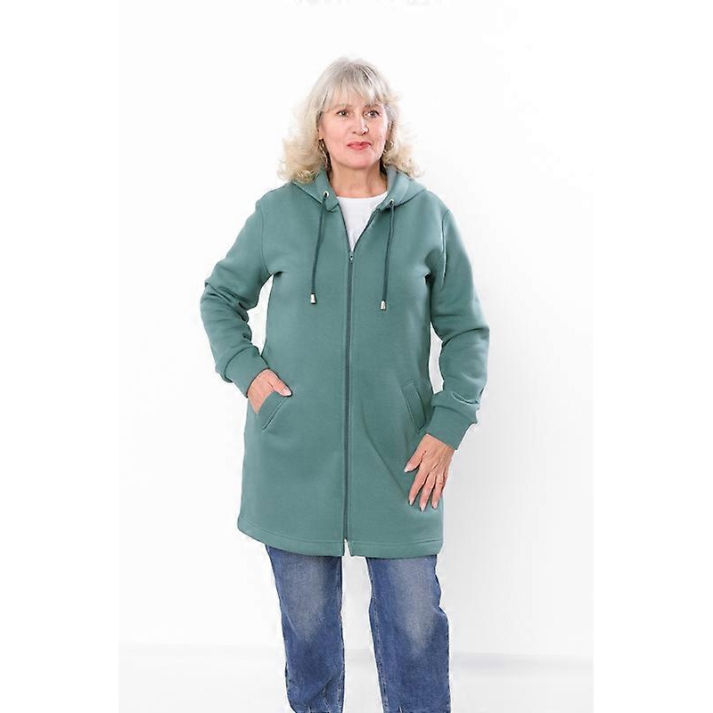 Womens Plus Size Zip-Up Hoodie  Soft Cotton Compact & Hooded Comfort, Winter,  HC 8086-025