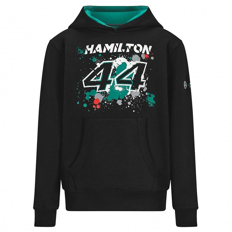 2022 Mercedes Lewis Hamilton #44 Hooded Sweat (Black) – Kids