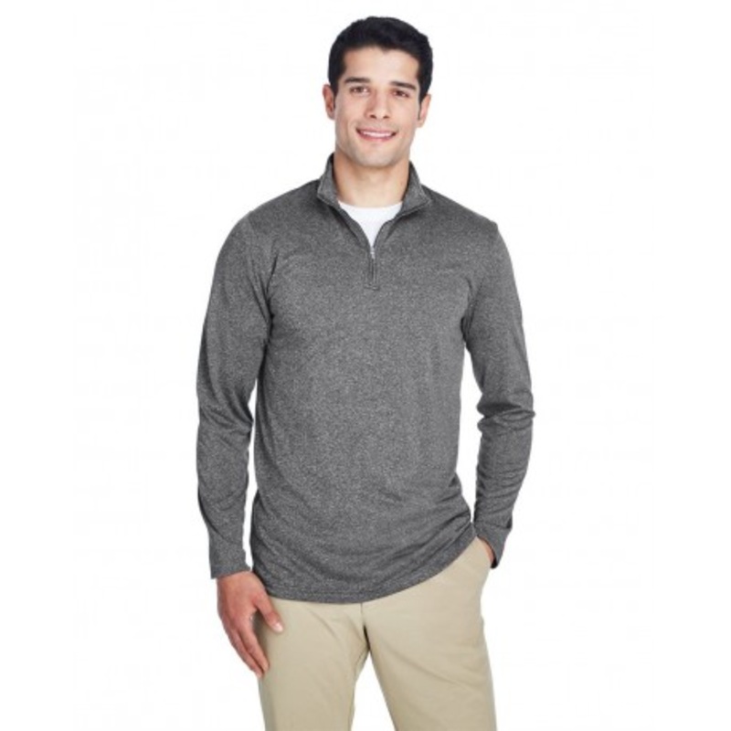 UltraClub 8618 Cool & Dry Heathered Performance Quarter-Zip | UltraClub 8618