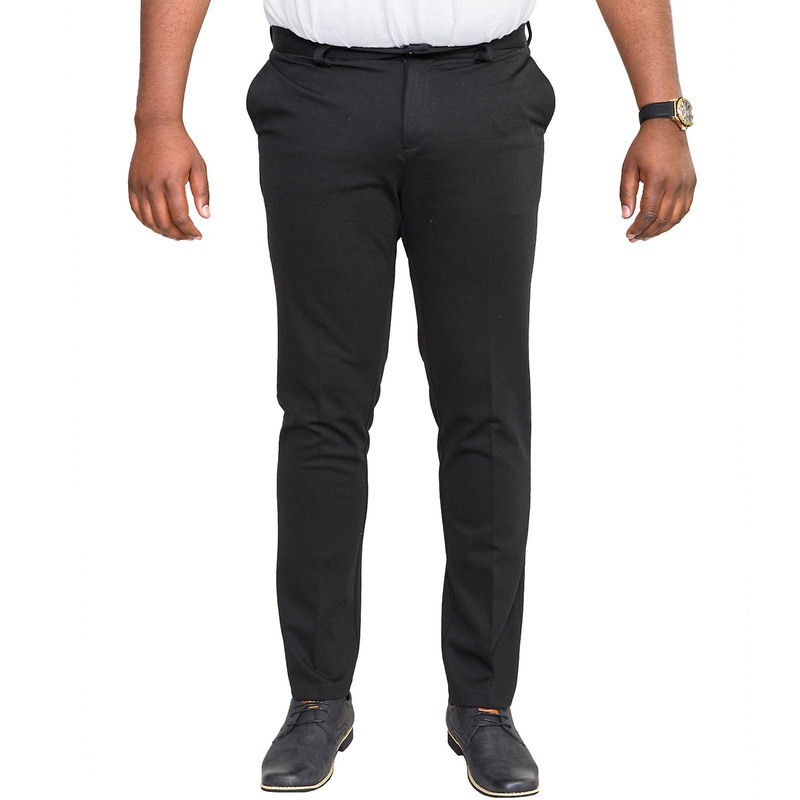 Duke D555 Mens Big Tall King Size Yarmouth Stretch Smart Trousers Pants – Black