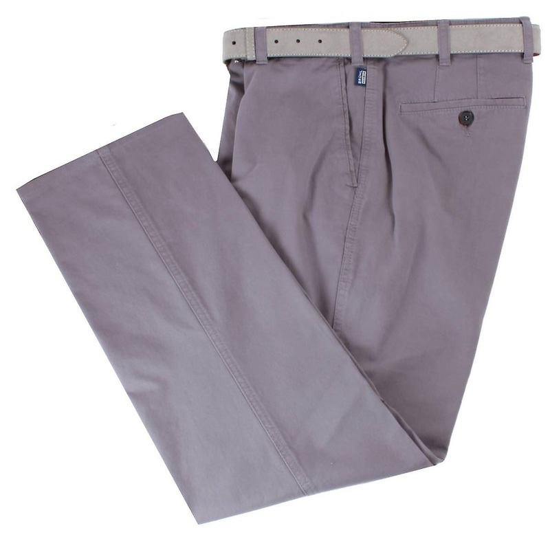 BRUHL Montana Nanotec Gabardine Stretch Chinos – Grey