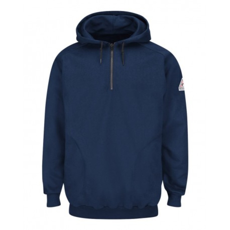Bulwark SEH8 Pullover Hooded Fleece Sweatshirt Quarter-Zip | Bulwark SEH8