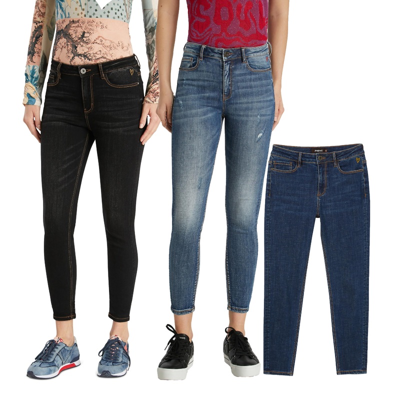 Desigual Alba Skinny Classic Ankle Grazer Jeans Style 21WWDD24