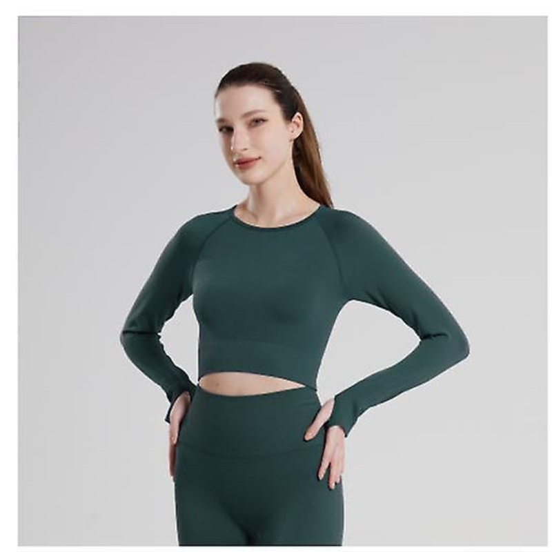 Women’s High Quality Yoga Clothes Outdoor Sports Tight Long Sleeve Pants Women’s Hip Lift High Waist Yoga Clothes Solid Color Fitness Clothing