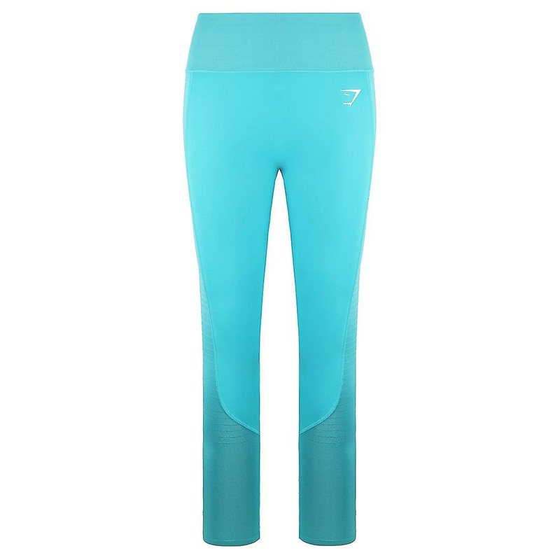 Gymshark Stretch Waist Bottoms Teal Womens Apex Leggings GLLG4456 FTL
