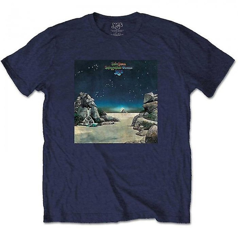 Yes Unisex Adult Topographic Oceans Cotton T-Shirt