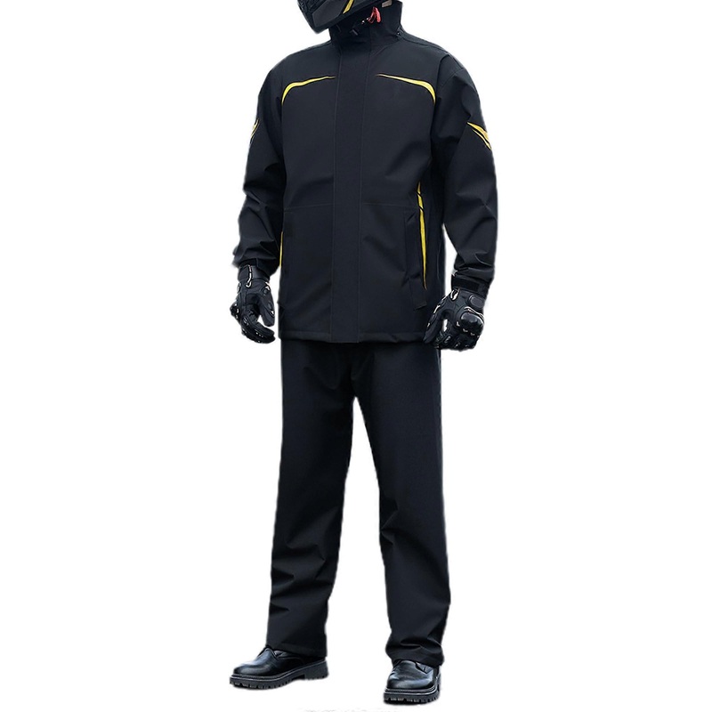 Cycling Rain Suit Oxford Cloth Waterproof Jacket And Trousers Safety Reflective Raincoat For Motorcycle And Fishing