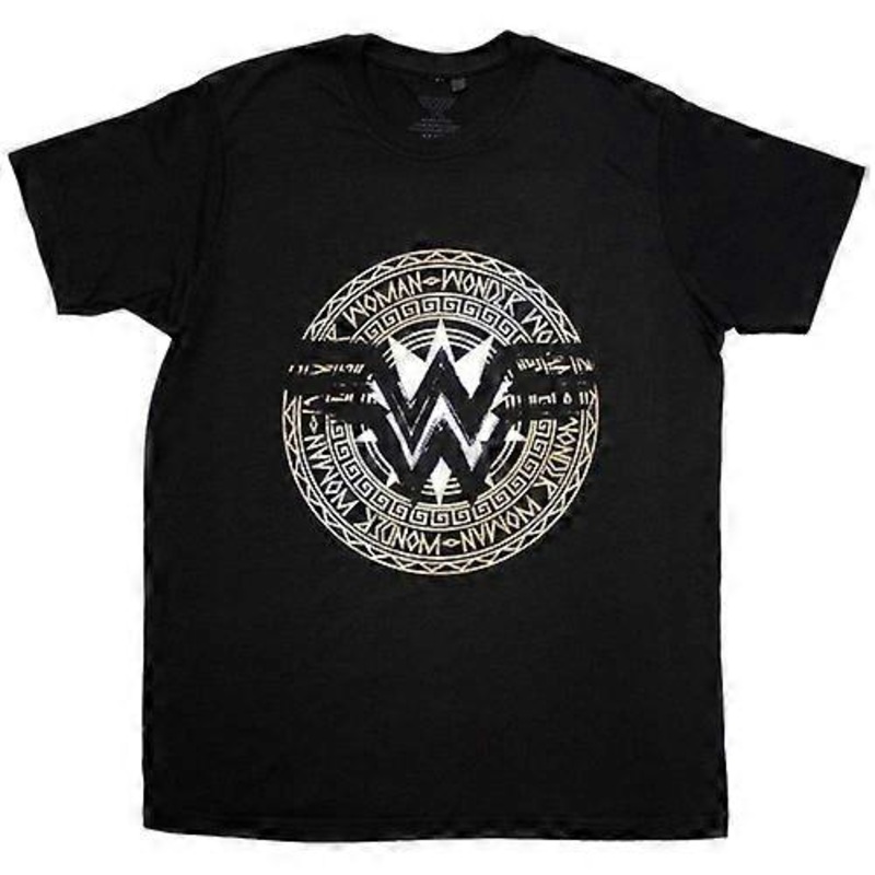 Wonder Woman Unisex Adult Gold Circle T-Shirt