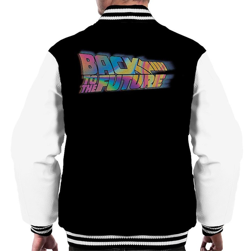 Back to the Future Mist Gradient Logo Men’s Varsity Jacket