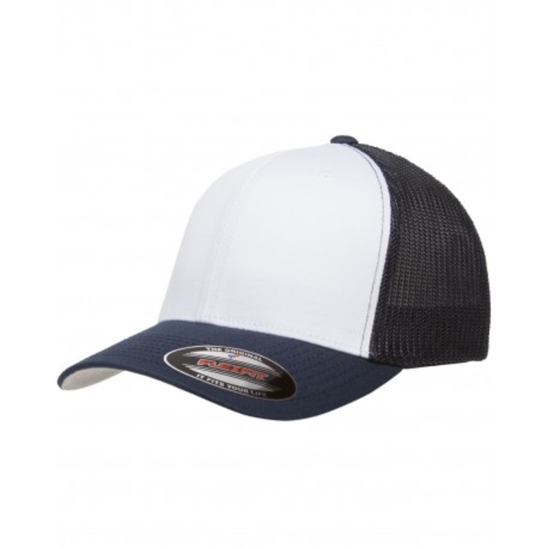 Yupoong 6511W Flexfit Trucker Mesh With White Front Panels Cap | Yupoong 6511W