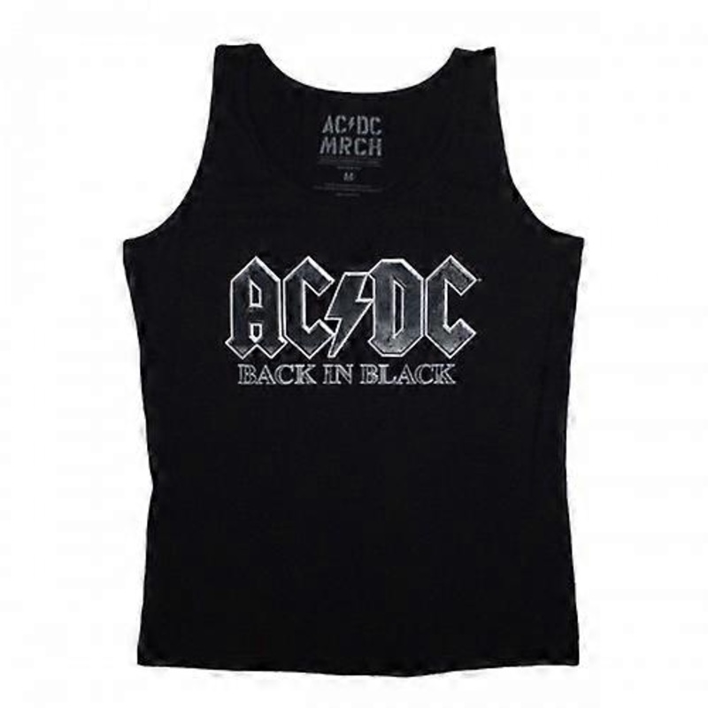 AC/DC Womens/Ladies Back In Black Vest Top