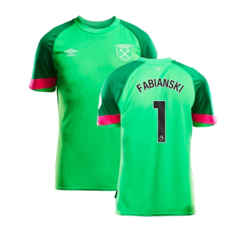 2023-2024 West Ham Home Goalkeeper Shirt (Green) – Kids (Fabianski 1)