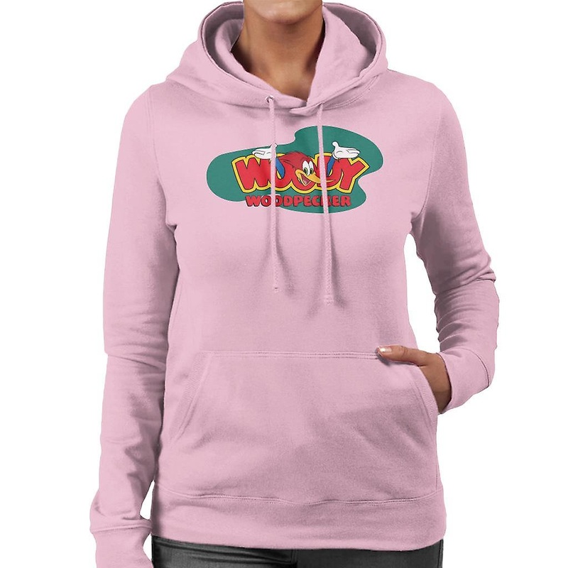 Woody Woodpecker Arms Through Os Logo Women’s Hooded Sweatshirt