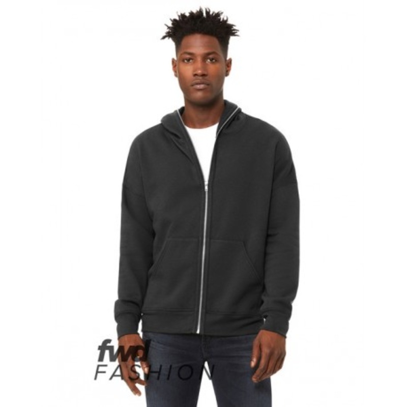 Bella + Canvas 3741 Fwd Fashion Unisex Full-Zip Fleece With Zippered Hood | Bella + Canvas 3741