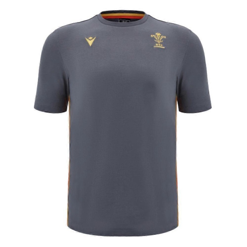 2024-2025 Wales Rugby Travel Cotton T-Shirt (Anthracite) – Kids