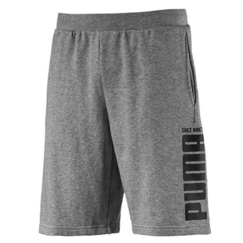 Puma Mens Rebel Bold Shorts Lounge Casual Sports Pants Grey 853389 03