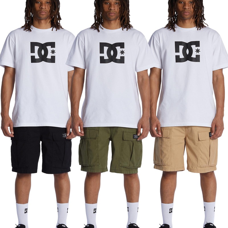 DC Shoes Mens Tundra Casual Multi Pocket Outdoor Mid Length Cargo Shorts