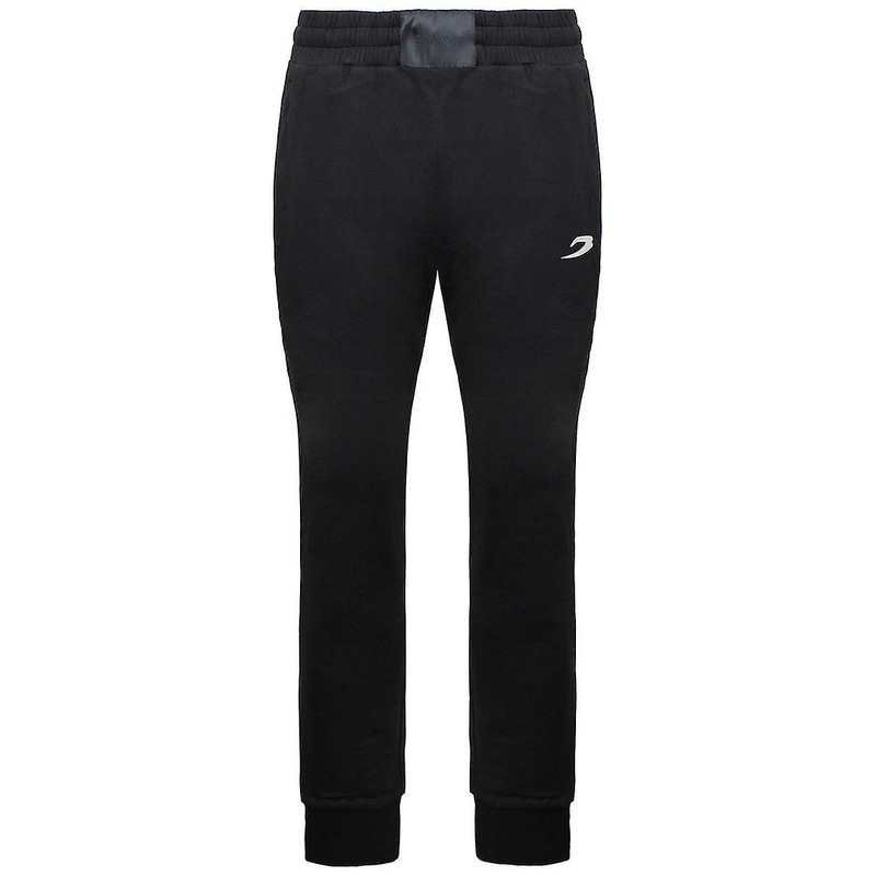 BoxRaw Stretch Waist Black Graphic Logo Mens Marciano Track Pants BXRW MCB B