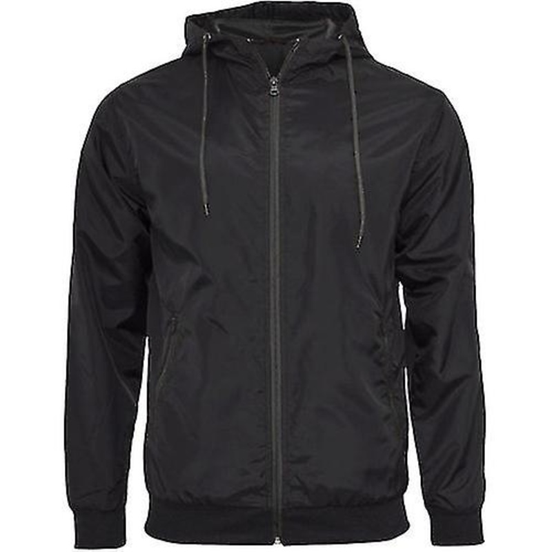 Build Your Brand Mens Zip Up Wind Runner Jacket