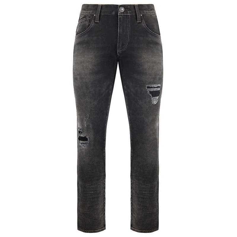 Armani Jeans Skinny Fit Washed Brown Distressed Jeans 6Y6960 6D3XZ 1200
