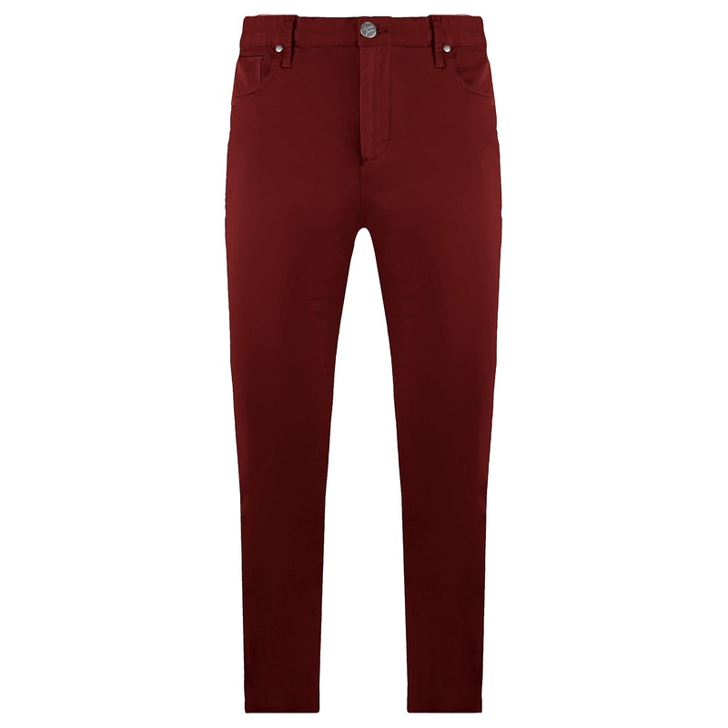 Armani Jeans J06 Slim Fit Low Waist Tight Leg Burgundy Mens Trousers C6J93 NZ 7S