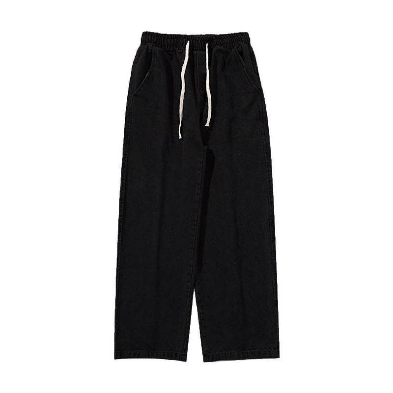 Baggy Jeans Men Wide Leg Stretch Denim Classic Streetwear Black 4XL