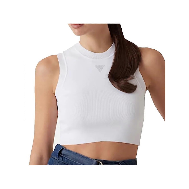 Women’s Guess Mini Triangle Tank Top White