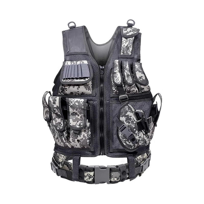 Outdoor Equipment Tactical Vest, Vest Mesh Stabproof Vest, Breathable Military Fan Protective Equipment Vest Suitable for (AUC)
