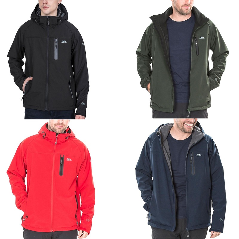 Trespass Mens Accelerator II Softshell Hooded Waterproof Outdoor Jacket Coat