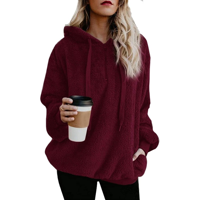 Womens Oversized Sherpa Pullover Hoodie with Pockets Fuzzy Fleece Sweatshirt Tie Dye Fluffy Coat
