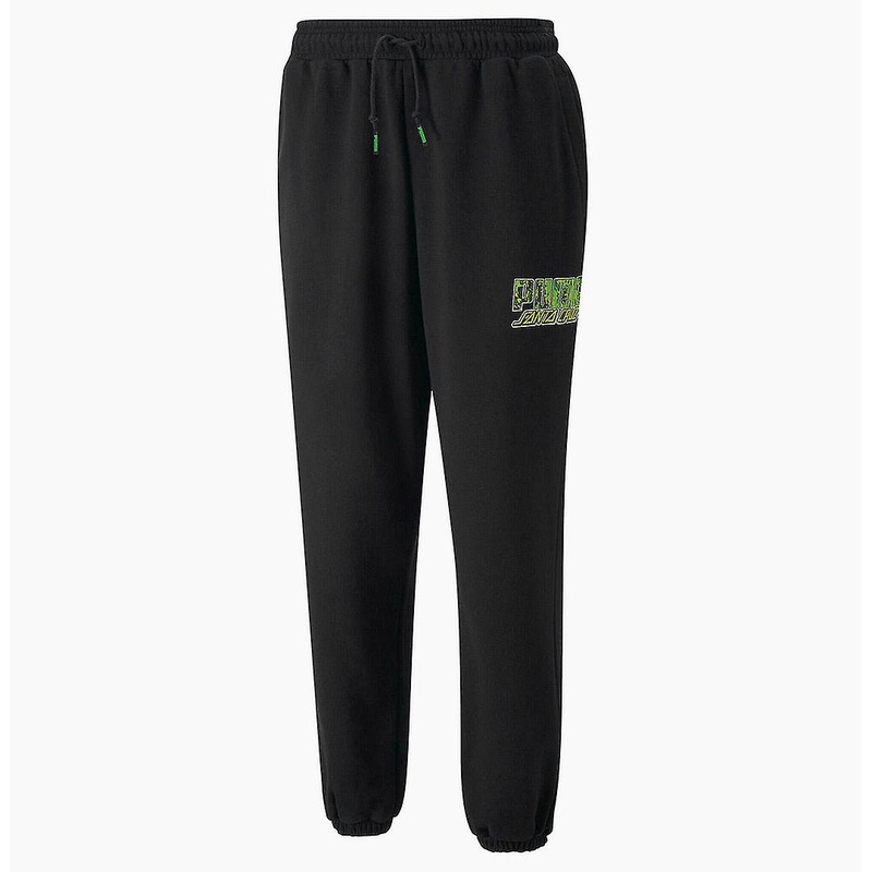 Puma x Santa Cruz Graphic Logo Black Stretch Waist Mens Track Pants 532245 01