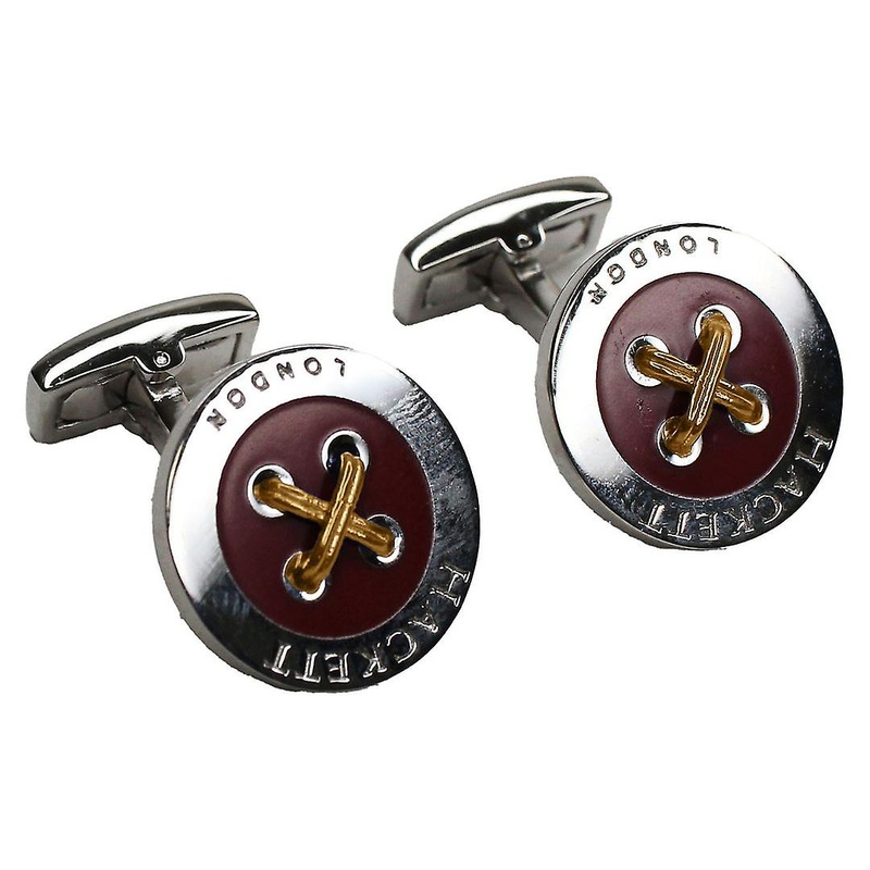 Hackett London 4 Button Hole Mens Navy Cufflinks HM100850 595