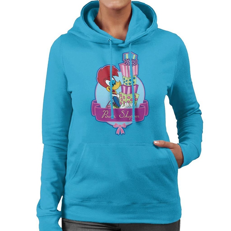 Woody Woodpecker Winnie Woodpecker Power Shopper Women’s Hooded Sweatshirt