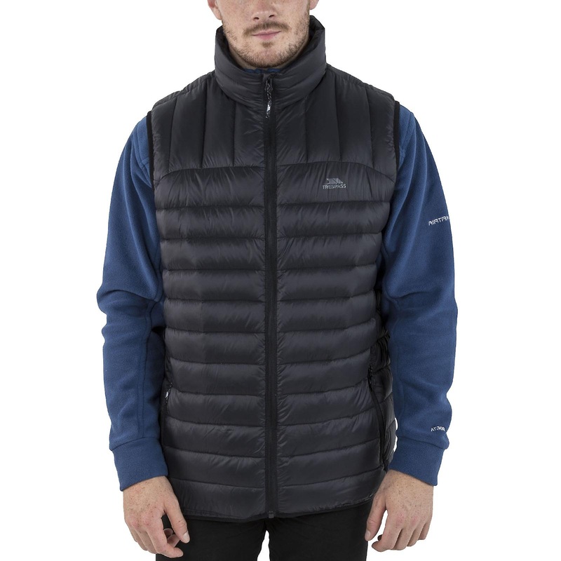 Trespass Mens Hoppers Lightweight Warm Winter Down Bodywarmer Gilet – Black