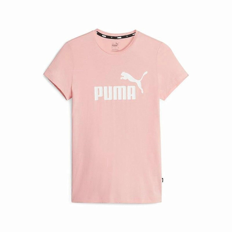 Womens Short Sleeve T-Shirt Puma Ess Logo Light Pink