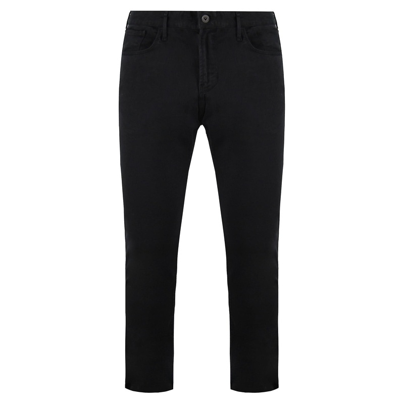 Emporio Armani J06 Slim Fit Bottoms Black Men Garberdine Jeans 6Z1J06 1NVEZ 0999