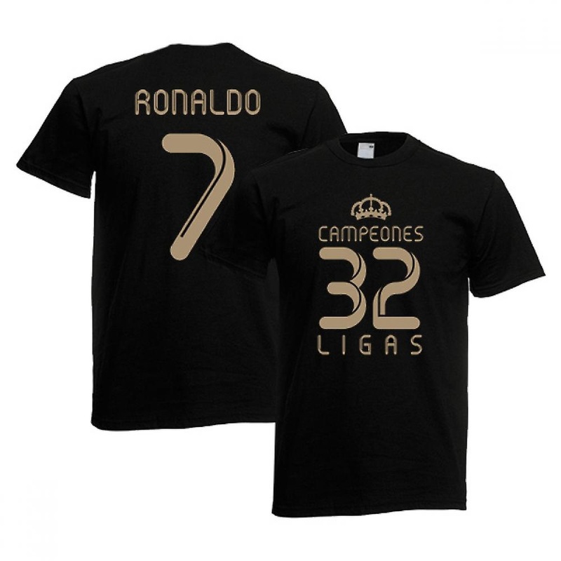 2012 Real Madrid Champions T-Shirt (Black) – Ronaldo 7
