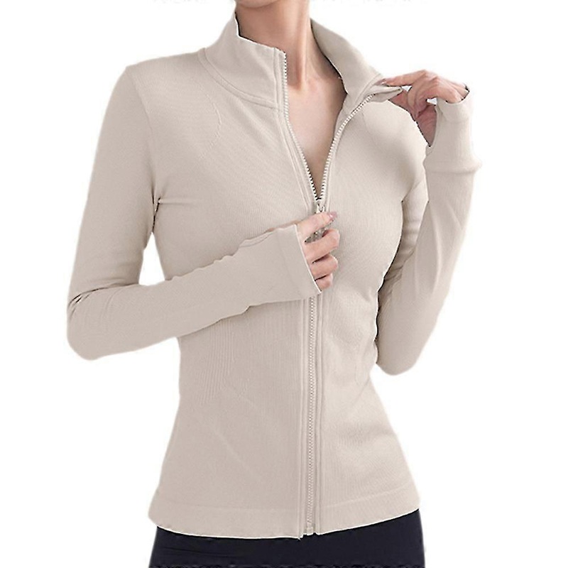 White Fitness Clothes Women’s Long-sleeved Top Sports Running Clothes Yoga Clothes