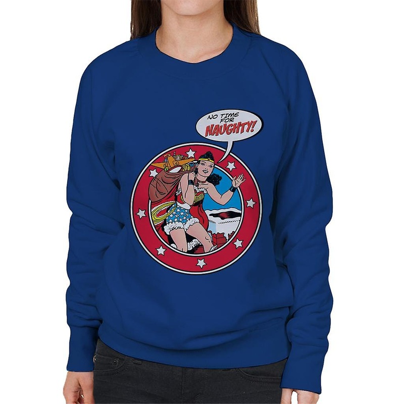 Wonder Woman Christmas No Time For Naughty Women’s Sweatshirt