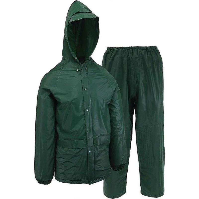 Large 35Mm 3Pc Green Rain suit 3-Piece Rain Suit For Adults Waterproof All-Weather Gear