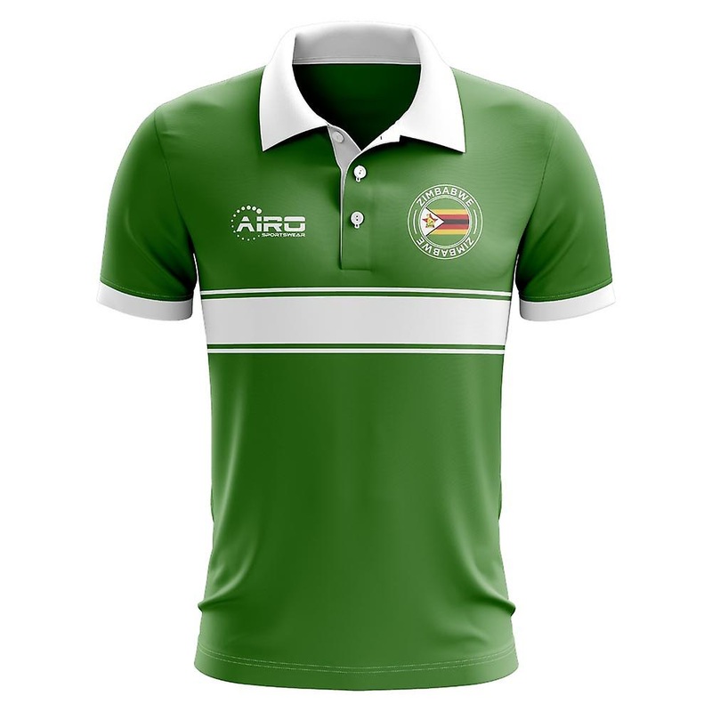 Zimbabwe Concept Stripe Polo Shirt (Green) – Kids